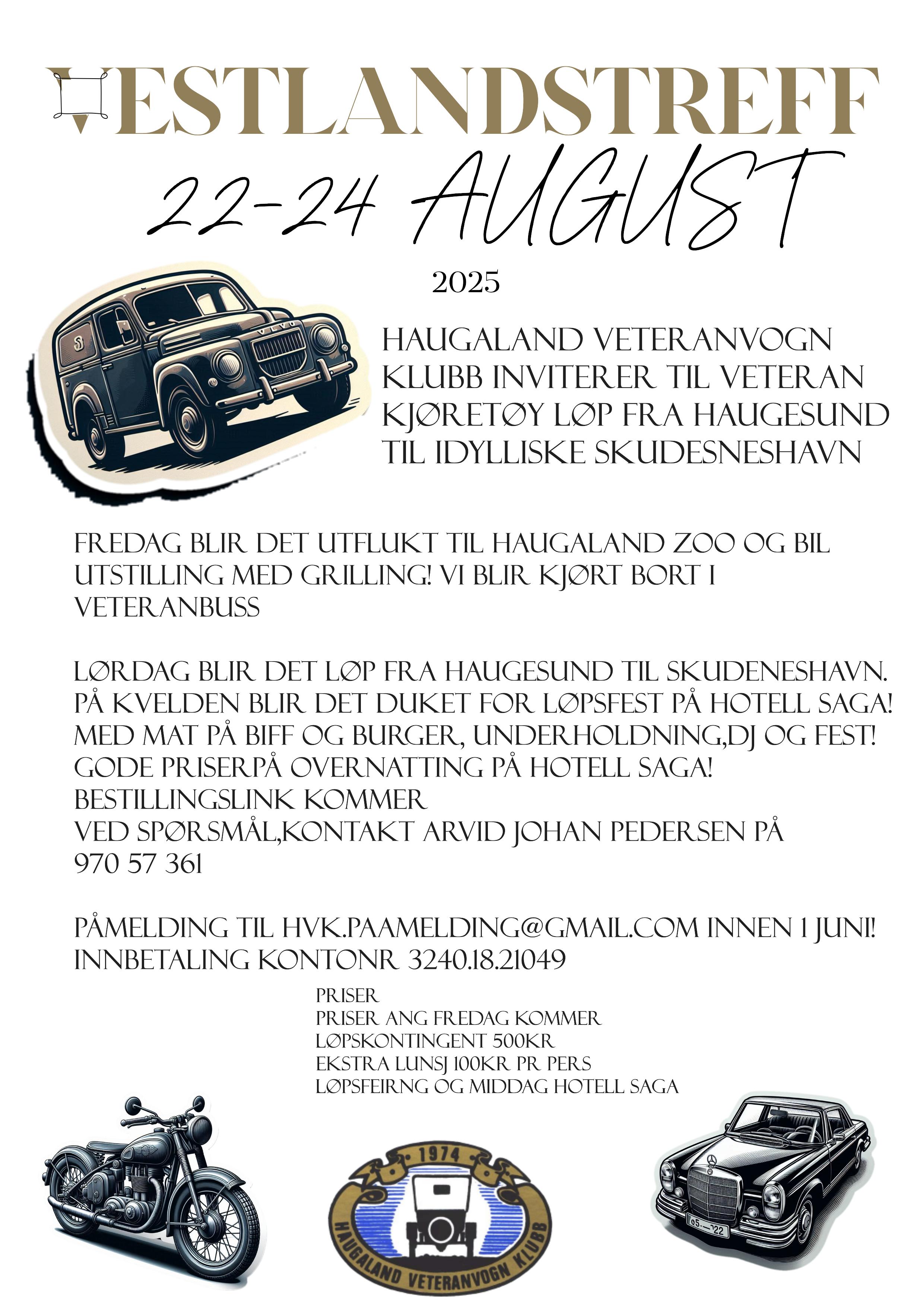 Artikkelbilde til artikkelen Vestlandstreffet 22-24 August 2025